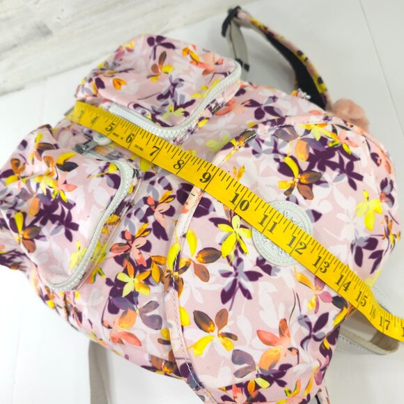 KIPLING KI0367 Fiona Travel Medium Backpack Polyester Falling Floral Multi *VGC* main image 8